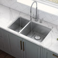Modena Model: RVM5307 Ruvati 32-inch Undermount Kitchen Sink 30/70 Double Bowl 16 Gauge Stainless Steel – RVM5307