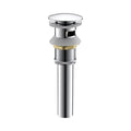 Oakland Bathroom Sink Drain Push Style Pop-Up With Overflow in Chrome Finish Model# KSPOP-01