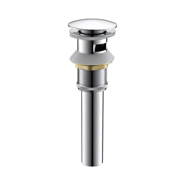 Oakland Bathroom Sink Drain Push Style Pop-Up With Overflow in Chrome Finish Model# KSPOP-01