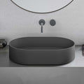 Omnia Model: RVB2550BK Ruvati 23-inch Matte Black epiStone Solid Surface Modern Bathroom Vessel Sink – RVB2550BK