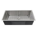 Nantucket Sinks - 36" Pro Series Oversized Rectangle Single Bowl Undermount Small Radius Stainless Steel Kitchen Sink Model# SR3618-16