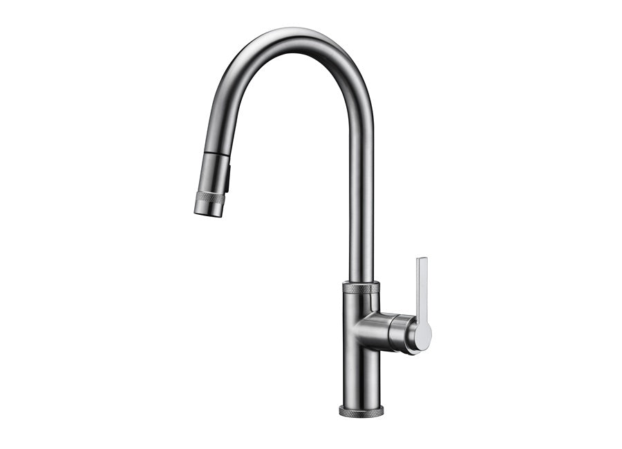 Dawn Single-Lever with Two Functions Pull-out Spray Kitchen Faucet In Brushed Nickel Model# AB50 3658BN