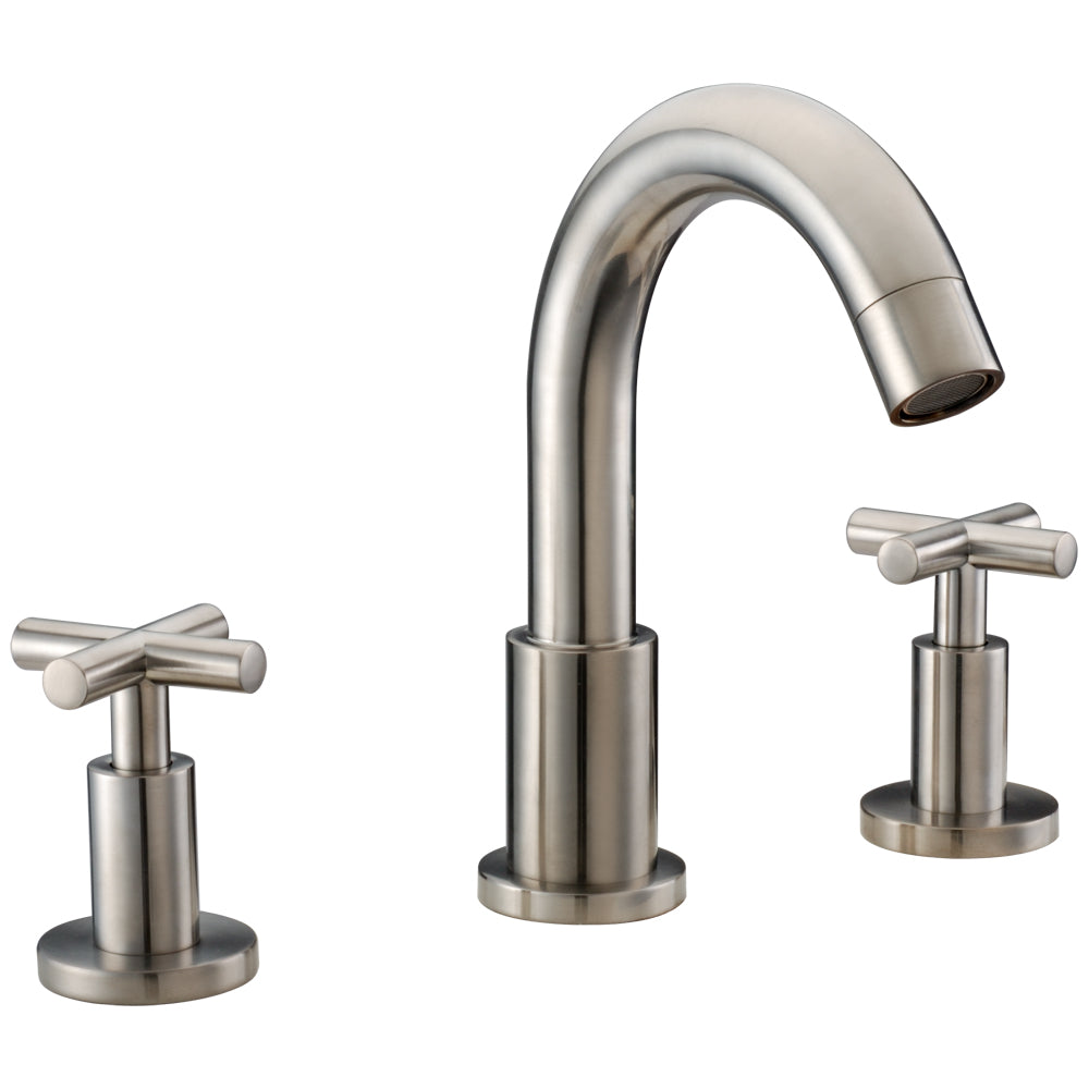 Dawn 8" Widespread Lavatory Faucet with Two Cross Handles In Brushed Nickel Finish Model# AB03 1513BN