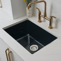 Fiamma Model: RVL3030BK Ruvati 30-inch Fireclay Undermount / Drop-in Topmount Kitchen Sink Single Bowl – Glossy Black – RVL3030BK