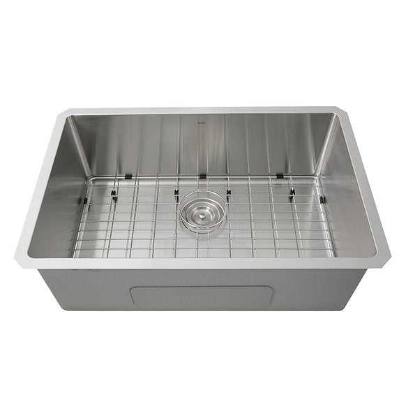 Nantucket Sinks Pro Series Rectangle Single Bowl Undermount Small Radius Corners Stainless Steel Kitchen Sink, 16 Gauge Model# SR3018