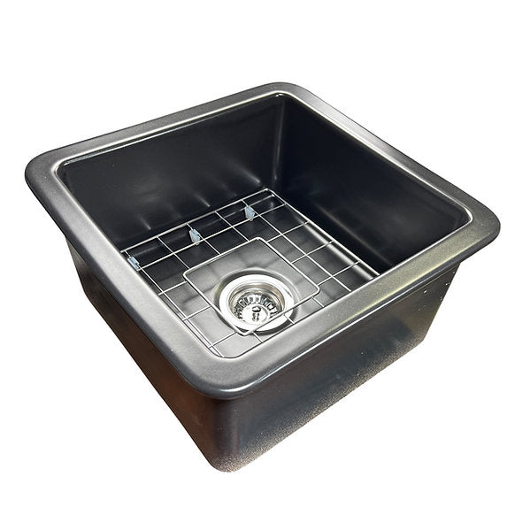 Nantucket Sinks - 18" Undermount/Top Mount Fireclay Kitchen/Bar/Prep Sink Model# Wellfleet-1818MB