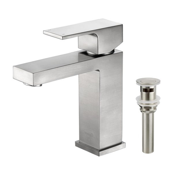 Oakland Single Handle 1 Hole Bathroom Sink Faucet with Pop Up Drain Model# KSB1112BN