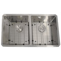 Nantucket Sinks - Small Radius Undermount Equal Double Bowl Stainless Steel Sink Model# SR3219-DE-16