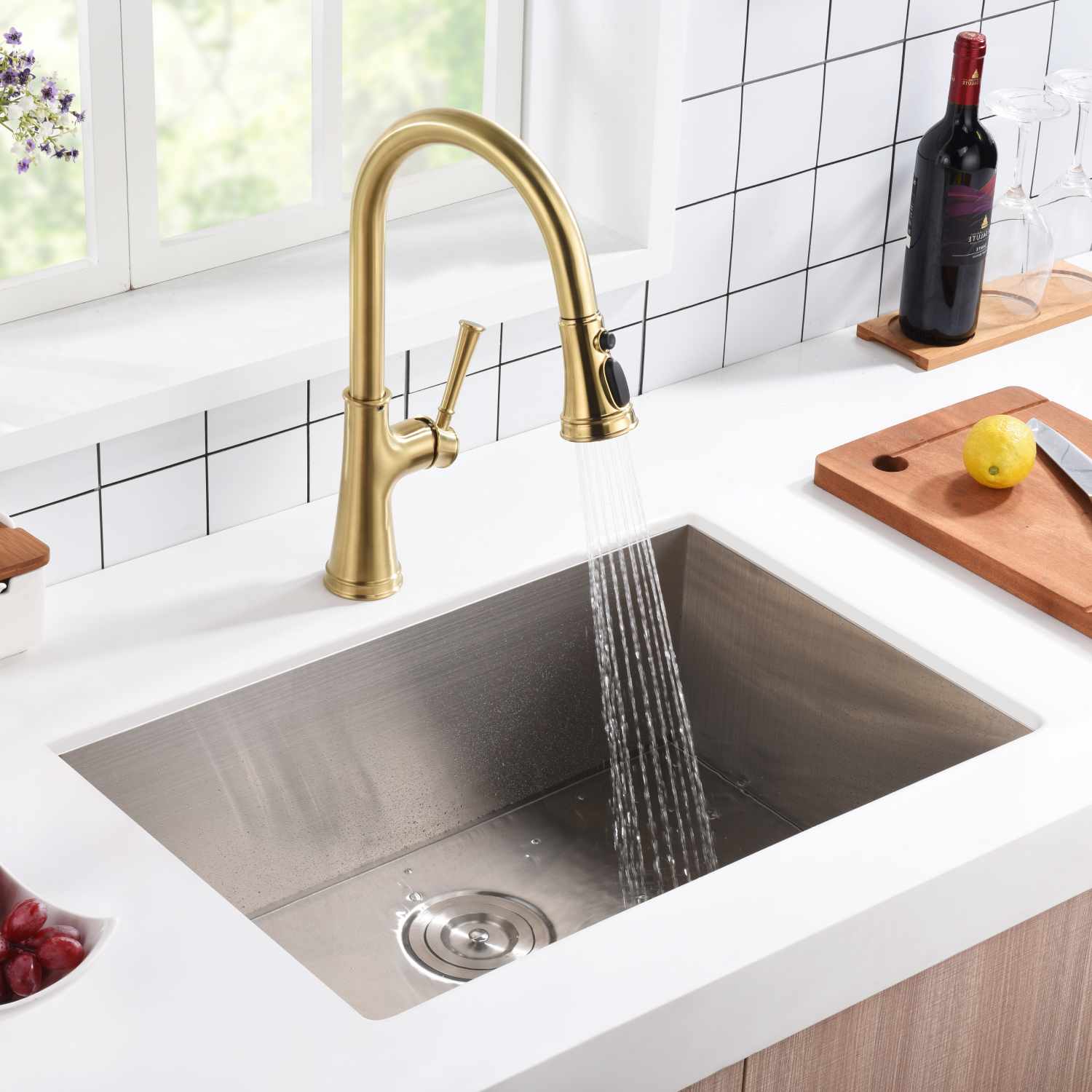 Oakland 22" Under Mount Stainless Steel Kitchen Sink 93 Degree Model# KSH22189R