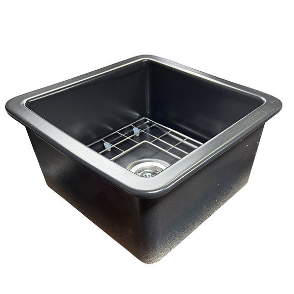 Nantucket Sinks - 18" Undermount/Top Mount Fireclay Kitchen/Bar/Prep Sink Model# Wellfleet-1818MB