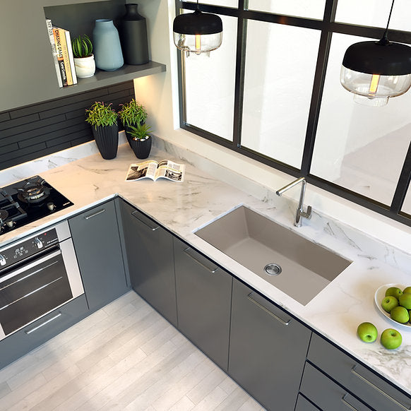 Nantucket Sinks -33" Undermount Granite Composite Sink In Truffle Color Model# PR3320-TR-UM