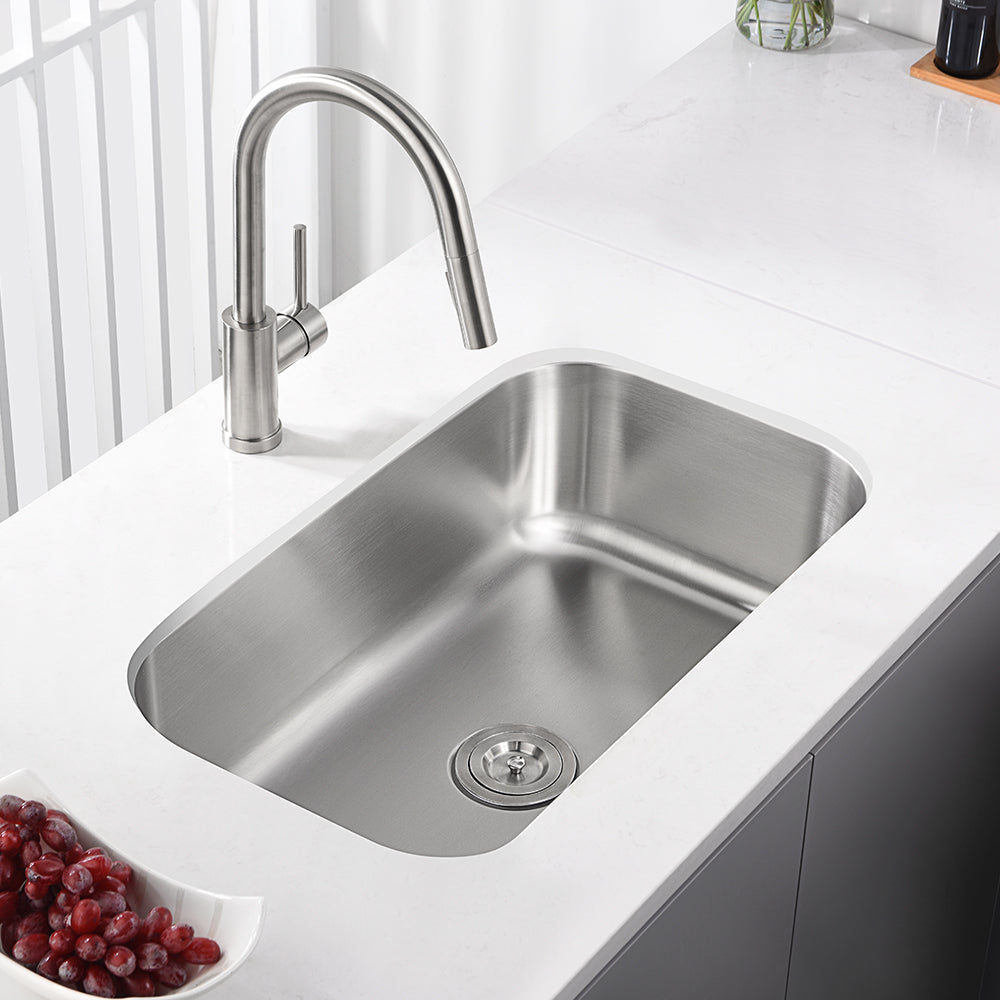 Oakland Medium Size 18 Gauge 30″ Undermount Stainless Steel Single Bowl Kitchen Sink Model# KSU30189