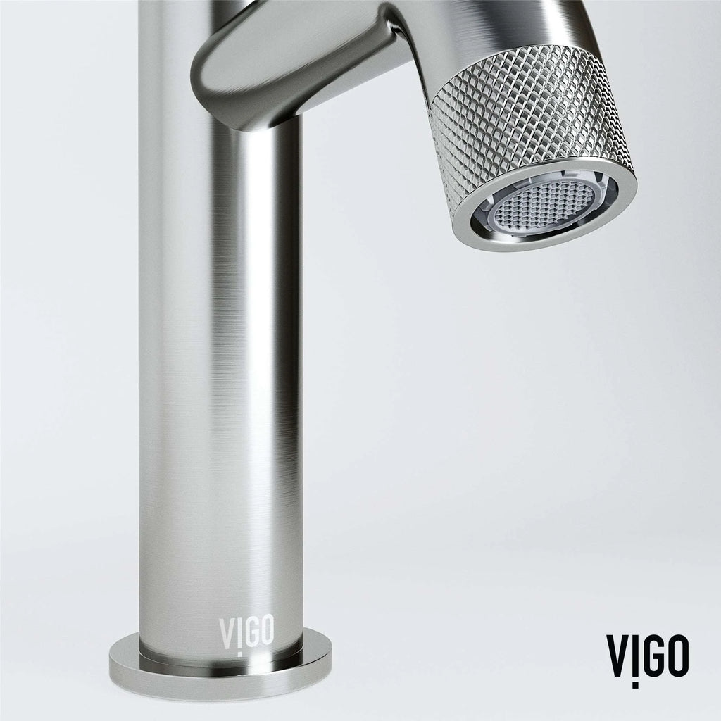 VIGO - Apollo Single Hole Bathroom Faucet In Brushed Nickel Model# VG01048BN