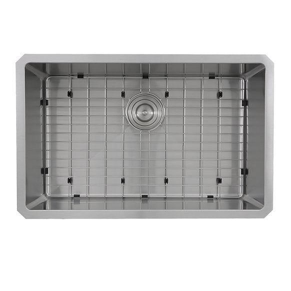 Nantucket Sinks Pro Series Rectangle Single Bowl Undermount Small Radius Corners Stainless Steel Kitchen Sink, 16 Gauge Model# SR3018