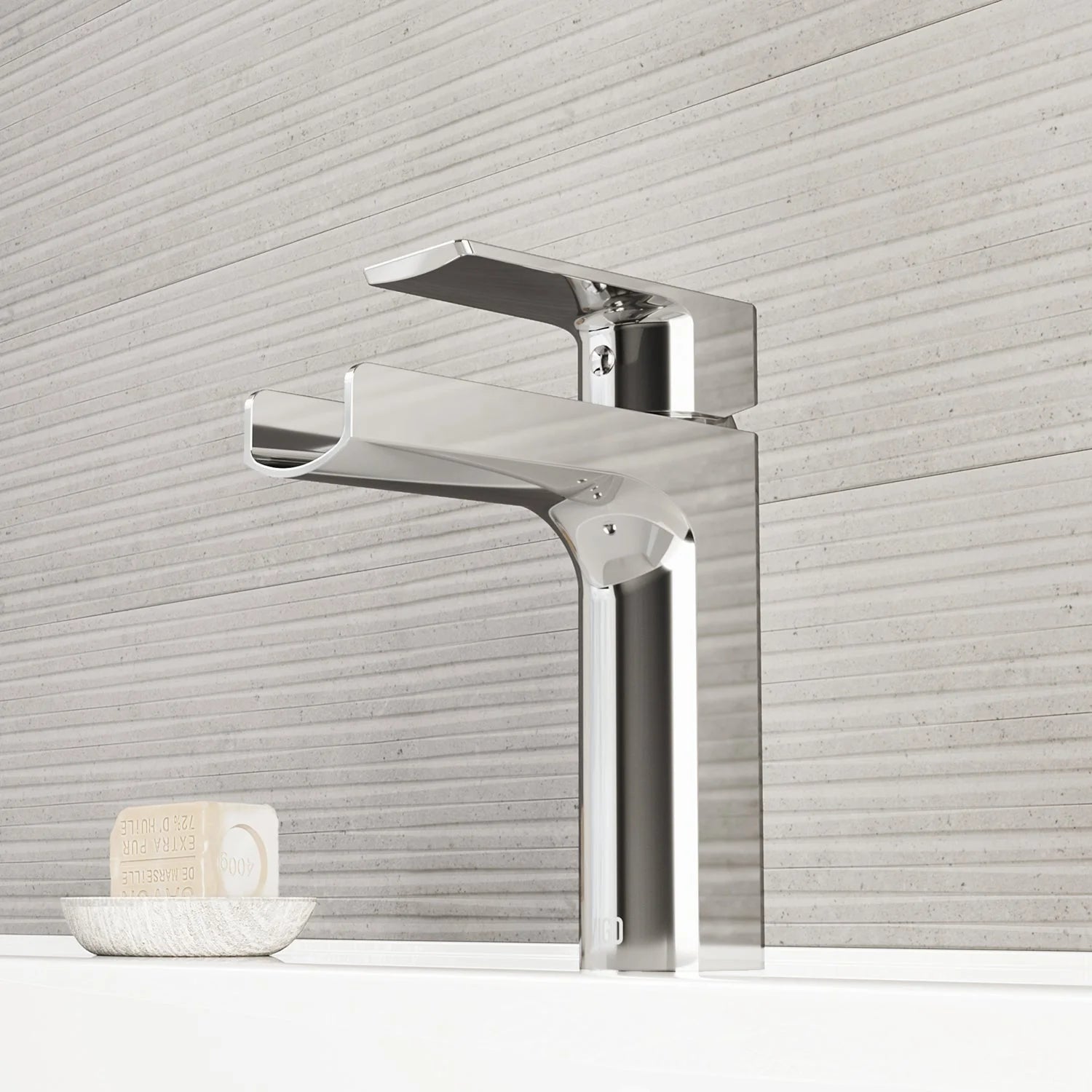 VIGO - Amada Single Hole Open Spout Bathroom Faucet&nbsp;In Chrome Finish Model# VG01042CH