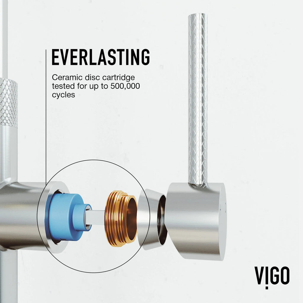 VIGO - Bristol Pull-Down Single Lever Kitchen Faucet In Stainless Steel Model# VG02033ST