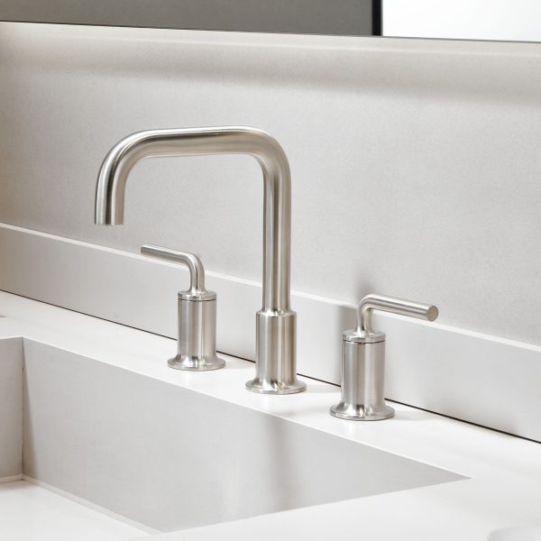 Oakland Wide Spread Bathroom Sink Faucet with Pop Up Drain in Brushed Nickel – Model #KSB8236BN
