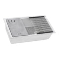 epiStage Ruvati 33" Granite Composite Workstation Undermount Kitchen Sink Single Bowl White – Model# RVG2302WH