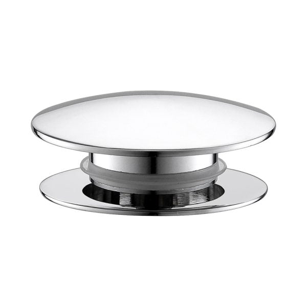 Oakland Bathroom Sink Drain Push Style Pop-Up With Overflow in Chrome Finish Model# KSPOP-01