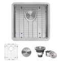 Gravena Ruvati 18" Undermount Bar Prep 16 Gauge Kitchen Sink Round Corners Stainless Steel Single Bowl – Model# RVH7118
