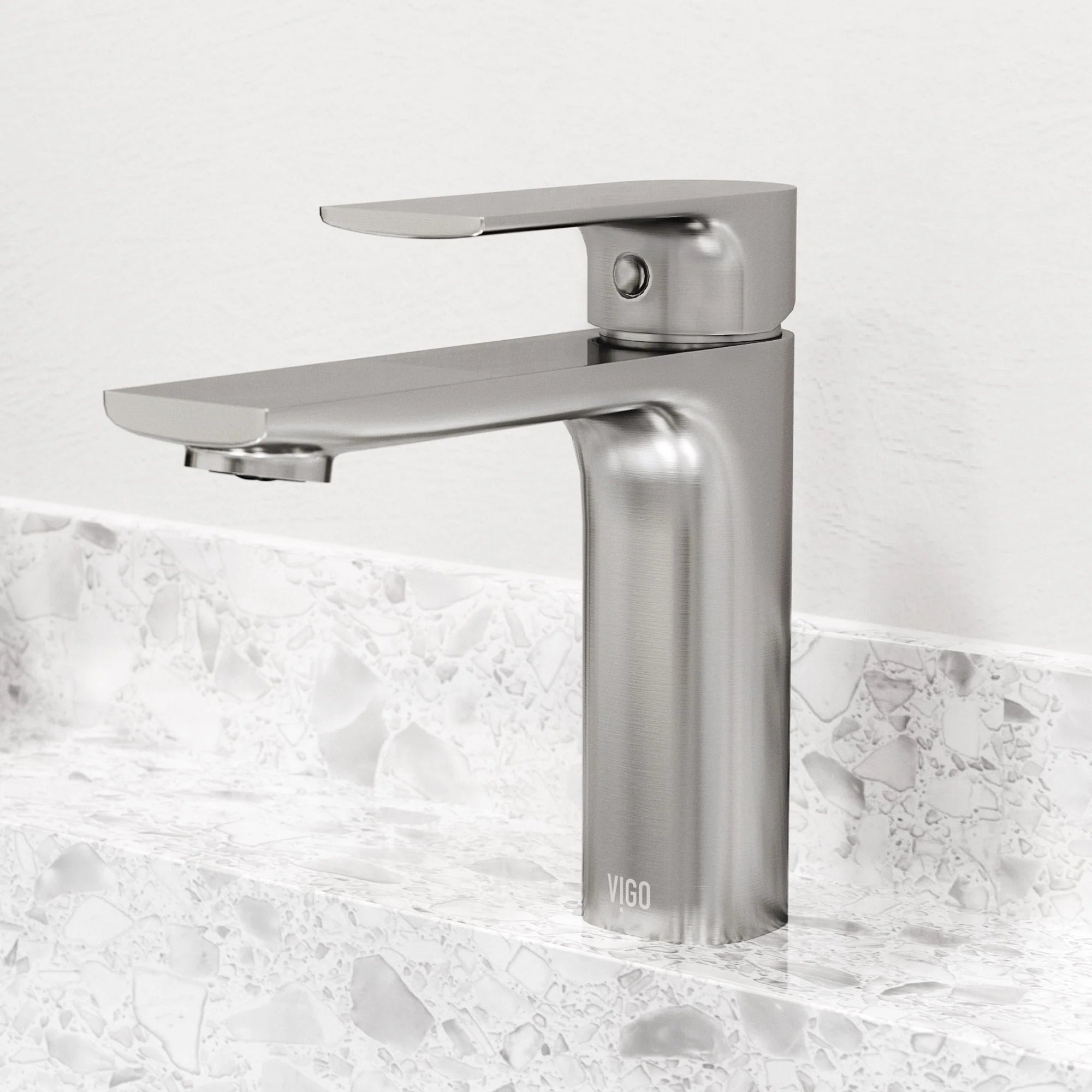 VIGO - Davidson Single Hole Single Lever Bathroom Faucet In Brushed Nickel Model# VG01043BN
