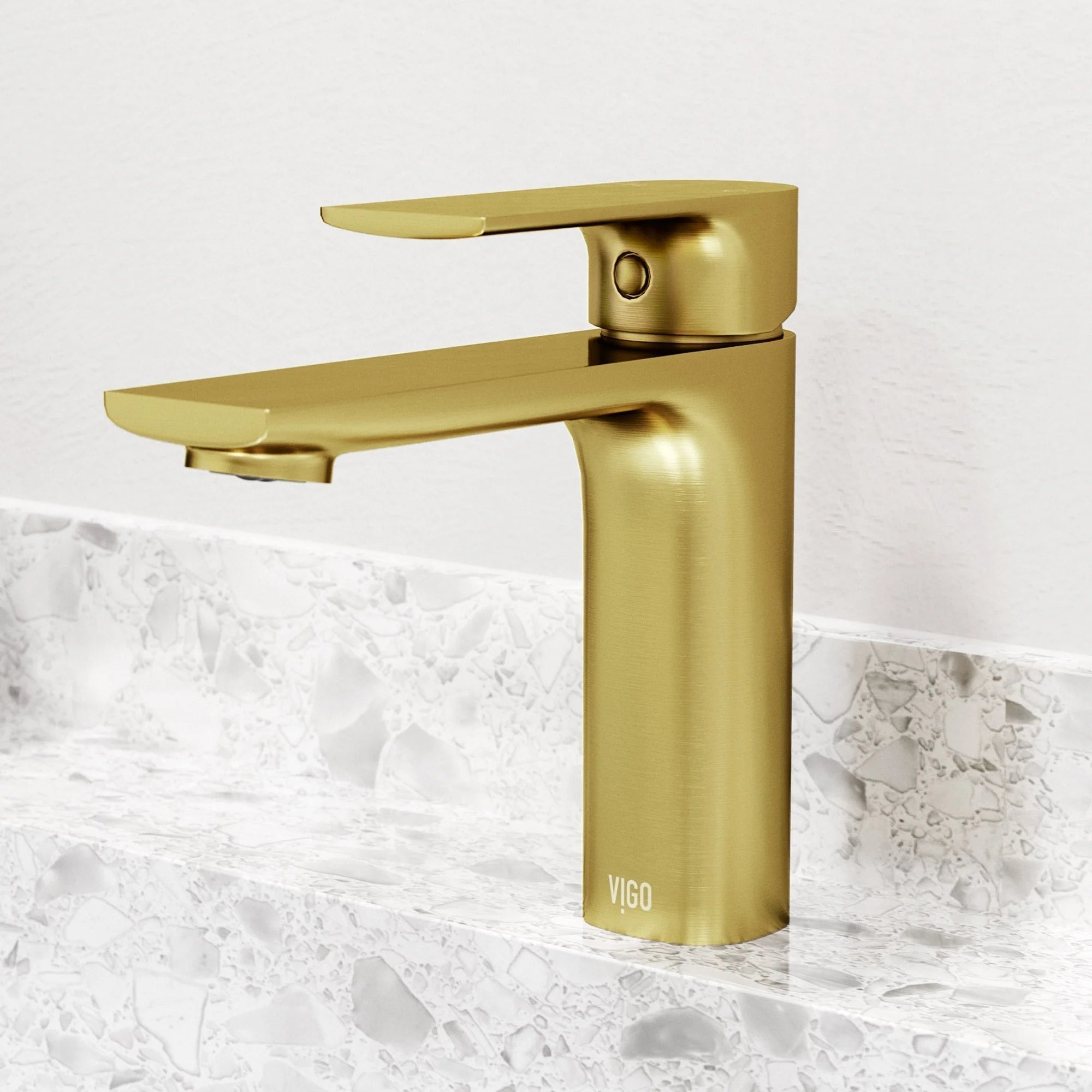 VIGO - Davidson Single Hole Single Lever Bathroom Faucet In Matte Brushed Gold Model# VG01043MG