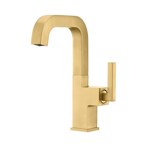Oakland Single Handle Bathroom Sink Faucet with Pop Up Drain in Satin Gold Model# KSB1142SG