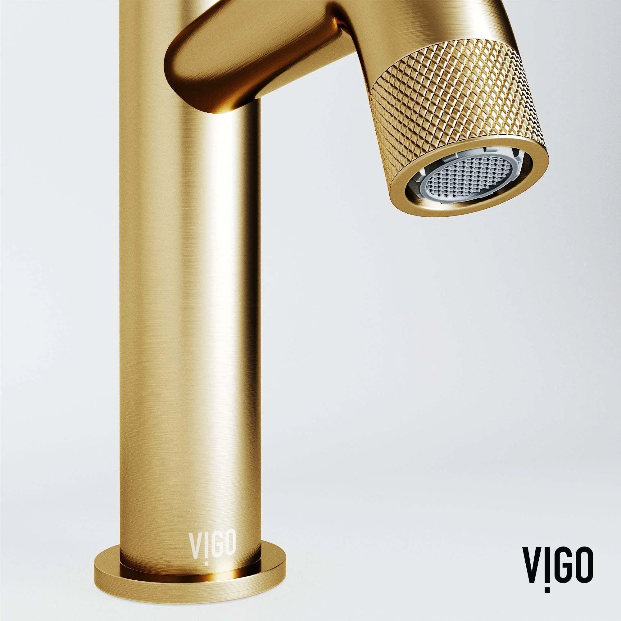 VIGO - Apollo Single Hole Bathroom Faucet In Matte Brushed Gold Model# VG01048MG