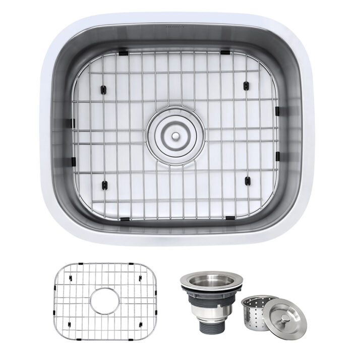 Parmi Model: RVM4131 Ruvati 21-inch Undermount 16 Gauge Stainless Steel Kitchen Sink Single Bowl – RVM4131
