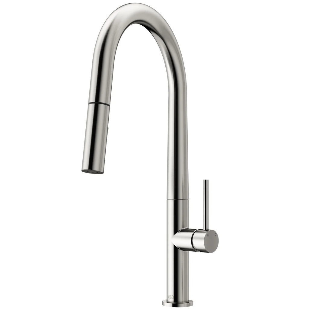 VIGO - Greenwich 18 in. Single Handle Pull-Down Kitchen Faucet In Stainless Steel Finish Model# VG02029ST