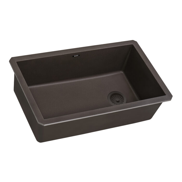 epiGranite Model: RVG2033ES Ruvati 32 x 19 inch epiGranite Undermount Granite Composite Quartz Single Bowl Kitchen Sink – Espresso Brown – RVG2033ES
