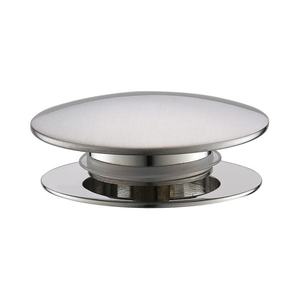 Oakland Bathroom Sink Drain Push Style Pop-Up with Overflow in Brushed Nickel Finish Model# KSPOP-03