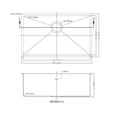 Dawn Extra Small Corner Radius Stainless Steel Undermount Single Bowl Kitchen Sink Model# XSR251610