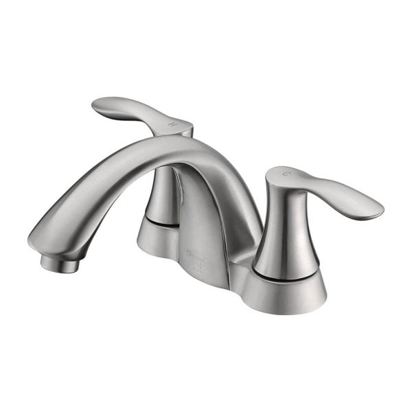 4″ Center Set Two Handles Bathroom Sink Faucet with Pop Up Drain in Brushed Nickel Model# KSB4232BN