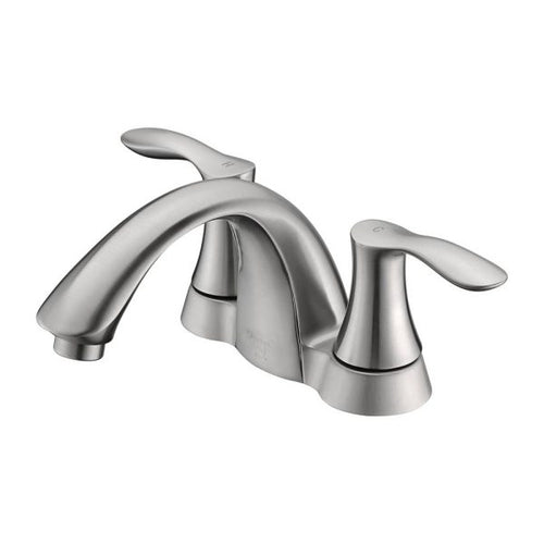4″ Center Set Two Handles Bathroom Sink Faucet with Pop Up Drain in Brushed Nickel Model# KSB4232BN