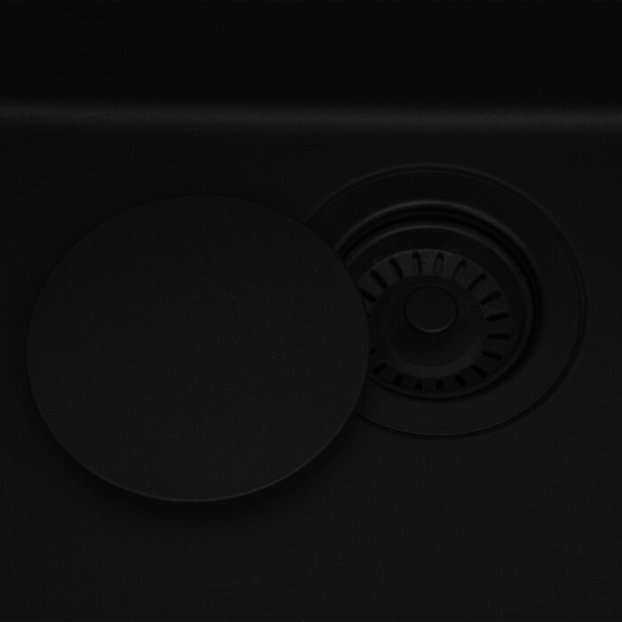 Model: RVA1034BK Ruvati Drain Cover for Composite Kitchen Sink and Garbage Disposal – Matte Black – RVA1034BK