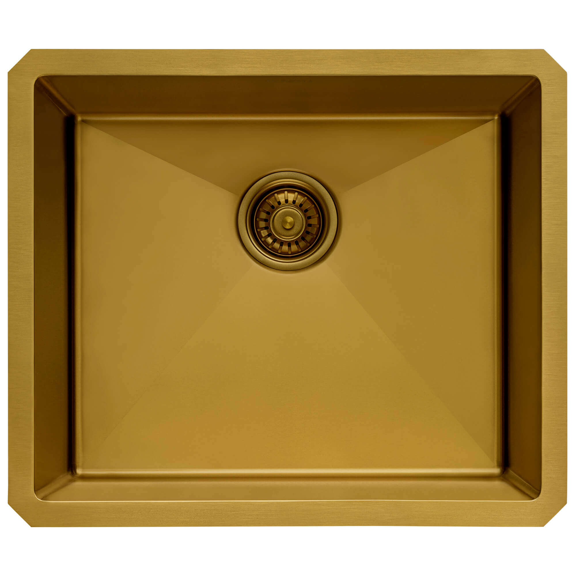 Terraza Ruvati 21-inch Matte Gold Stainless Steel Undermount Bar Prep Kitchen Sink 16 Gauge Rounded Corners Single Bowl – Model# RVH7121GG