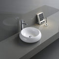 Vista Model: RVB0318 Ruvati 18 inch Round Bathroom Vessel Sink White Above Vanity Counter Circular Porcelain Ceramic – Model# RVB0318