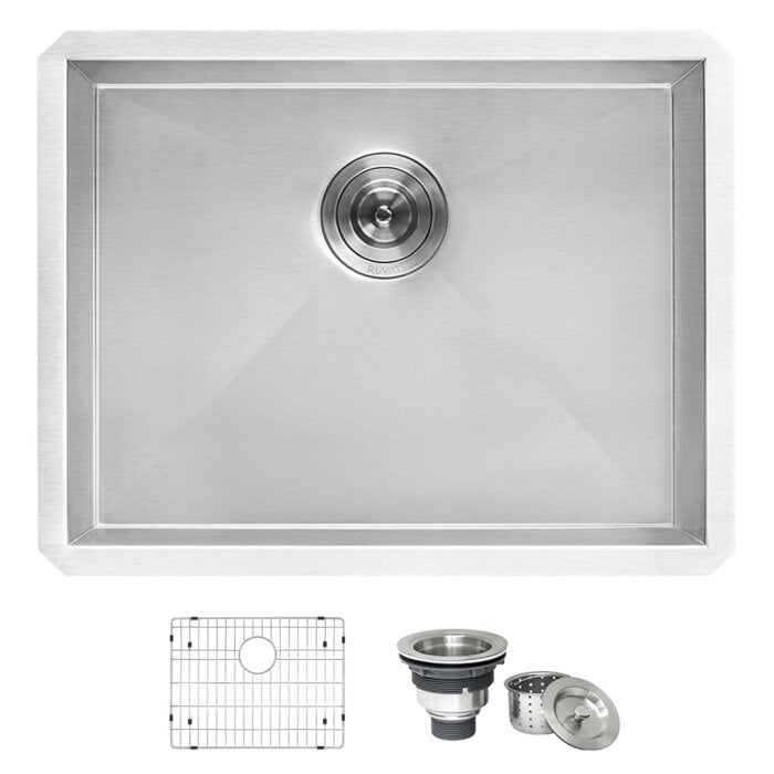 Savona Ruvati 21″ x 18″ x 12″ Deep Laundry Utility Sink Undermount 16 Gauge Stainless Steel – Model# RVU6121