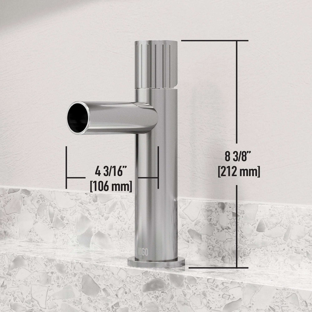 VIGO - Ashford Single Hole Bathroom Faucet In Chrome Model# VG01052CH