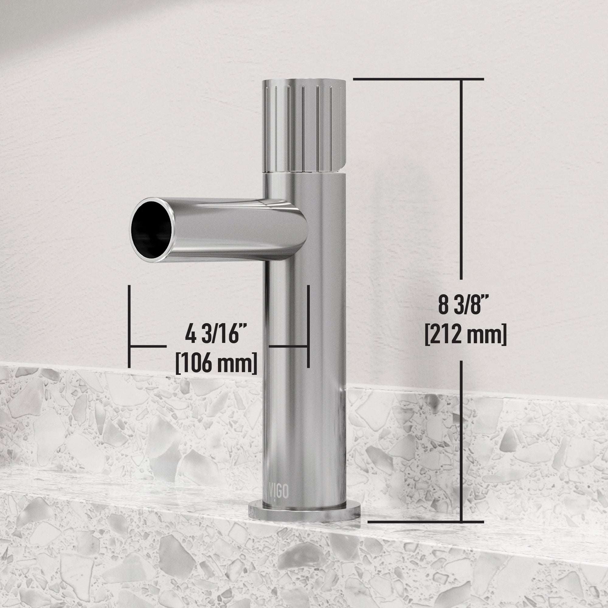 VIGO - Ashford Single Hole Bathroom Faucet In Chrome Model# VG01052CH