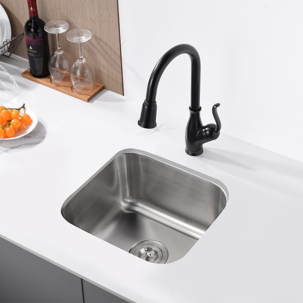 Oakland 18″x16″ Undermount Stainless Steel Single Bowl Bar/Prep/Kitchen Sink Model#KSU1816B