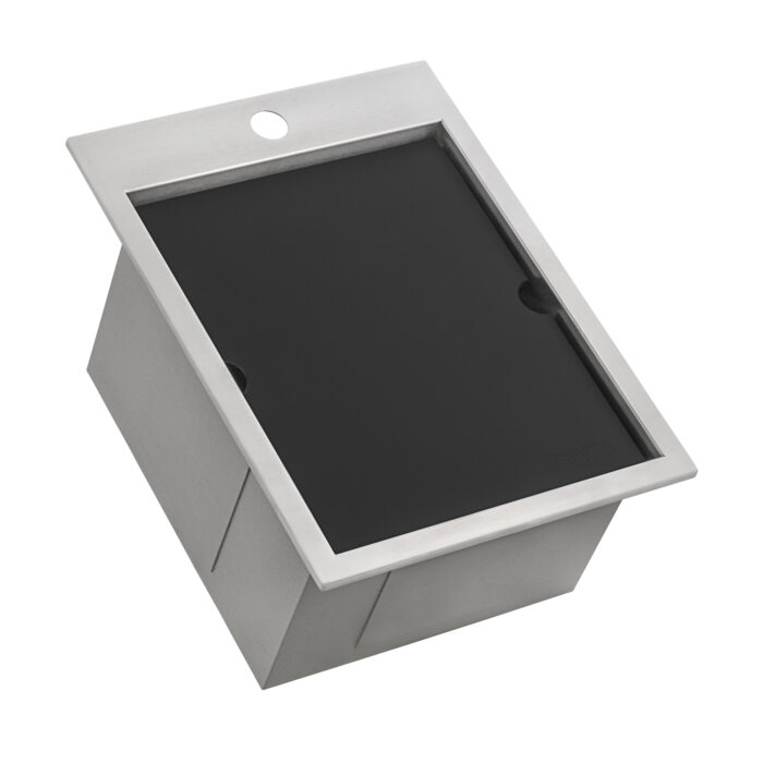 Merino Ruvati 15" x 20" Marine Grade T-316 Workstation Top Mount RV Boat Outdoor Sink Stainless Steel – Model# RVQ5210