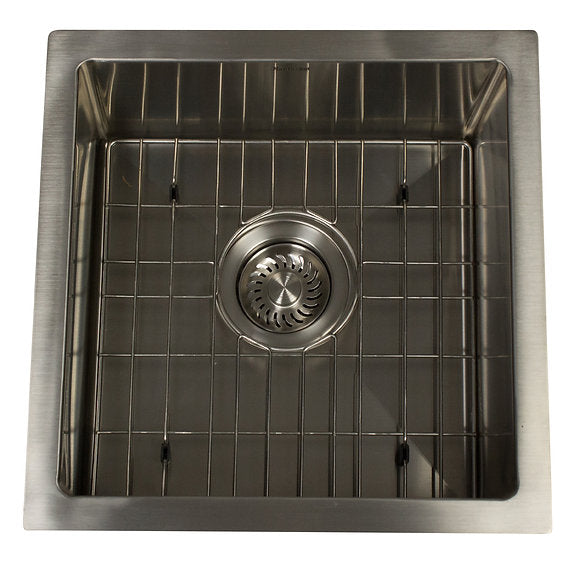 Nantucket Sinks - 15" All-Weather Undermount Outdoor Use Stainless Steel Bar/Prep Sink Model# AW1515-16