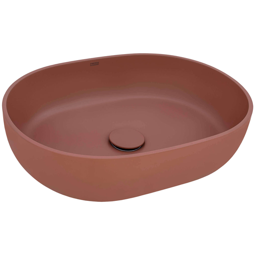 Canali Model: RVB2119TL Ruvati 19-inch Sedona Clay Pink epiStone Solid Surface Bathroom Vessel Sink – RVB2119TL