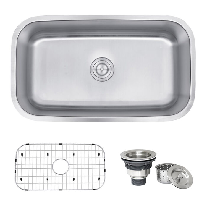 Ruvati 32-inch Undermount 16 Gauge Stainless Steel Kitchen Sink Single Bowl
