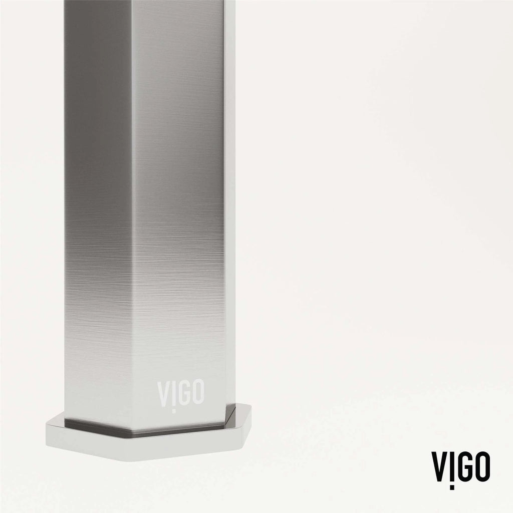 VIGO - Hart Nova Single Hole Bathroom Faucet In Brushed Nickel Model# VG01053BN