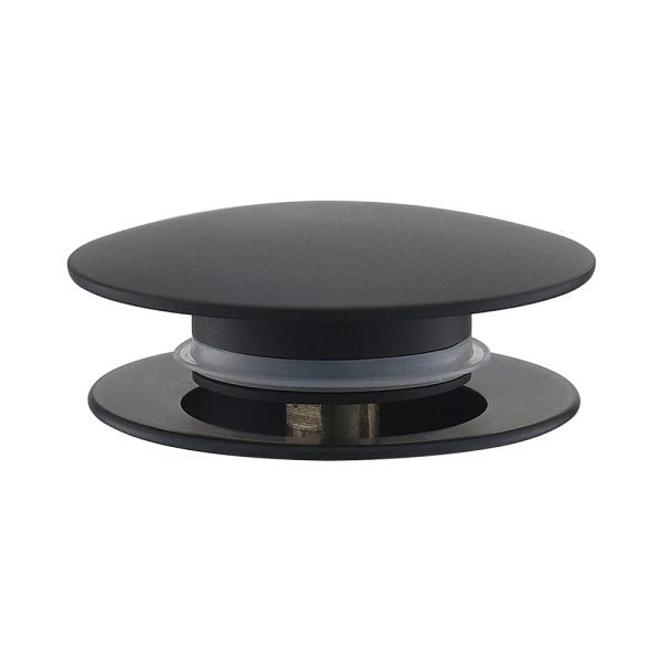 Oakland Bathroom Sink Drain Push Style Pop-Up with Overflow in Matte Black Finish Model# KSPOP-05