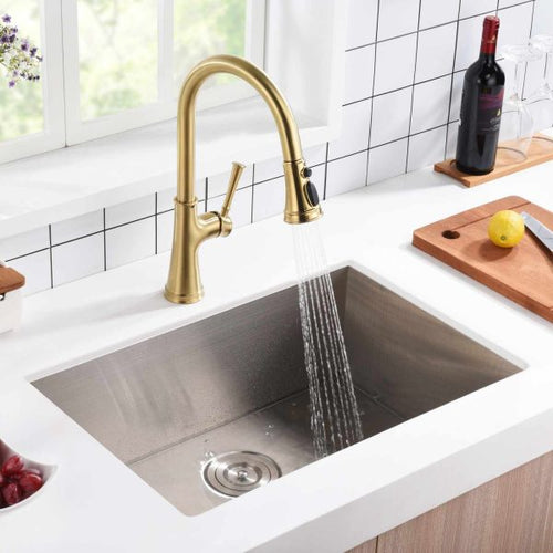 22″ Zero Radius Undermount Single Bowl Stainless Steel Kitchen Sink - Model #KSH22189S