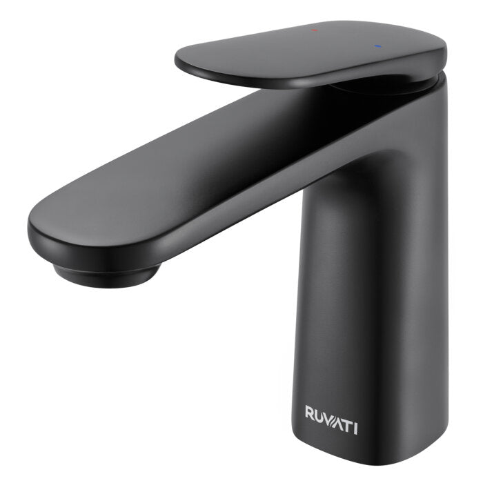 Este Model: RVF5135MB Ruvati Este Single Hole Modern Transitional Bathroom Vanity Faucet in Matte Black – RVF5135MB